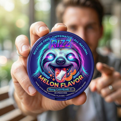 RIZZ - Nikotinmentes | Természetes energia | 75mg koffein | 200mg Oroszlánsörény gomba | Dinnyés