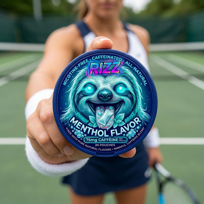 RIZZ - Nikotinmentes | Természetes energia | 75mg koffein | 200mg Oroszlánsörény gomba | Mentolos